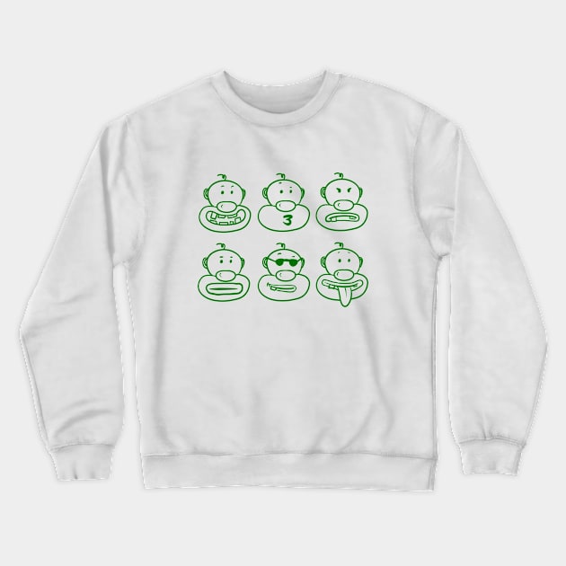 Crazy Emoticons Crewneck Sweatshirt by Loganue